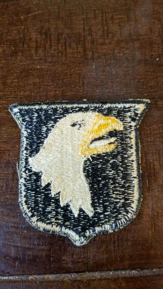 Vintage WW2 101st Airborne Division Patch Rare White Tounge 2