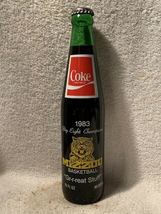 Rare Full 10oz Coca - Cola 1983 Missouri Bootleg 3rd Shift Acl Green Soda Bottle