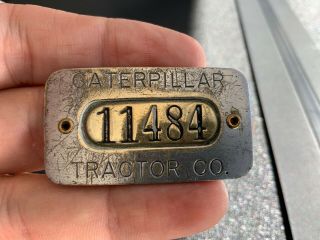 Caterpillar Tractor Co.  Very Old Rare Badge 11484 Stunning Service Badge Pin.