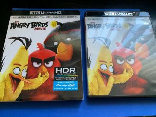 The Angry Birds Movie 3d Blu - Ray,  4k With Rare Oop Htf Collectible Slip Cover