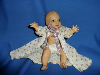 Vintage Terri Lee Linda Baby 10 " Tagged Gown And Diaper