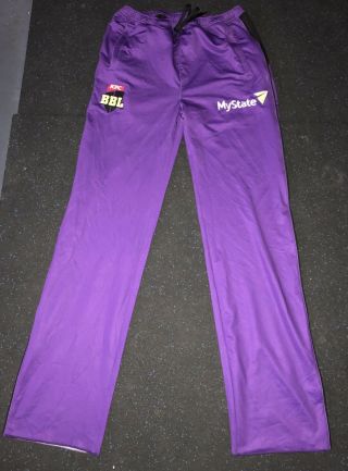 Rare Player Match Worn Bbl07 Hobart Hurricanes Cricket Trousers Size 34”