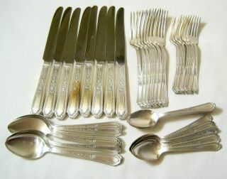 Vintage Wm Roger Mfg Co Is Extra Silver Plate Service For 18 Flatware Set 48 Pc