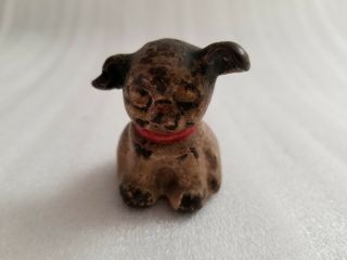 Antique Cast Iron Hubley? Fido Cute Puppy Dog Mini Figurine Paperweight