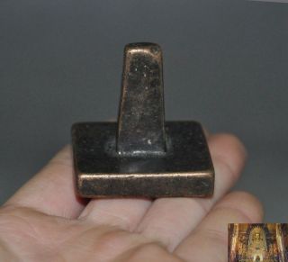 Collect Chinese Old Dynasty Pure Bronze Copperancient Seal Stamp Signet
