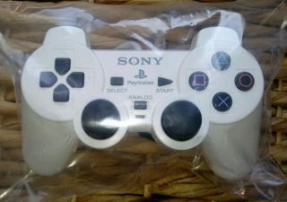 Rare Official Sony Playstation 2 Dualshock Controller White Oem Ps2 Analog