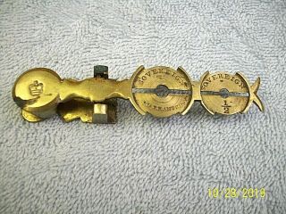 Vintage Brass Full And Half Sovereign Scale,  Antique?