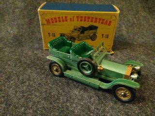 Very Rare Matchbox 1960 Models Of Yesteryear Y15 - 1 1907 Rolls - Royce Silver Ghost