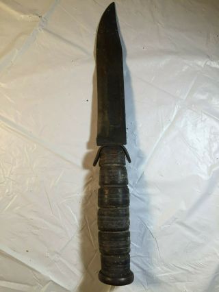Antique Vintage Ww2 Knife Ka - Bar Usn Mk2 As Found
