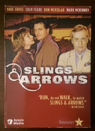 Slings & Arrows Second Season 2 Two Dvd Out Of Print Rare 2 - Disc Set Oop