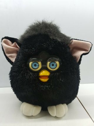 Vintage Black Furby Backpack 1999 Hasbro Require Intact Rare Large
