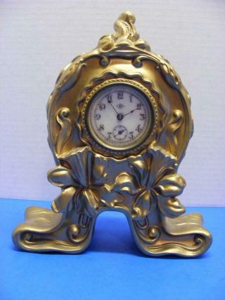 Antique Waterbury Clock Co.  Benedict Desk Shelf Cast Bronze 338