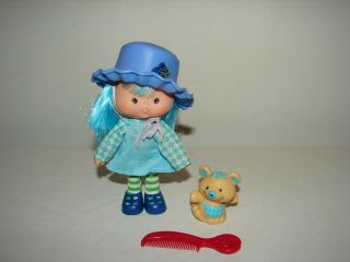 Vintage Strawberry Shortcake Blueberry Muffin Doll 2nd Edition With Pet