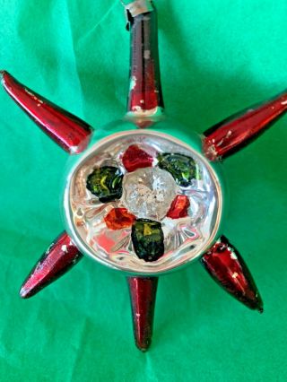 Antique Glass Star Indent Vintage Figural Christmas Ornament