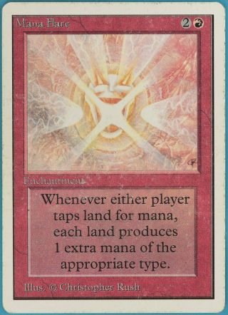 Mana Flare Unlimited Heavily Pld Red Rare Magic Mtg Card (id 53896) Abugames