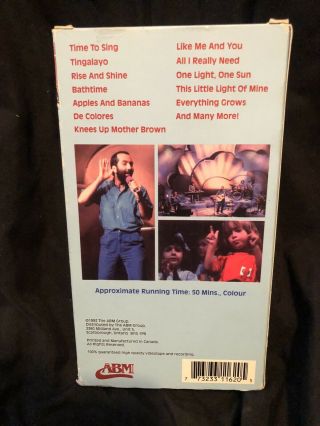 VHS RAFFI with the RISE AND SHINE BAND Video Tape 1993 ABM Children ' s Music RARE 2