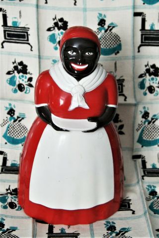 Rare C1950 Brown Face Aunt Jemima Cookie Jar F & F Mold & Die Black Americana