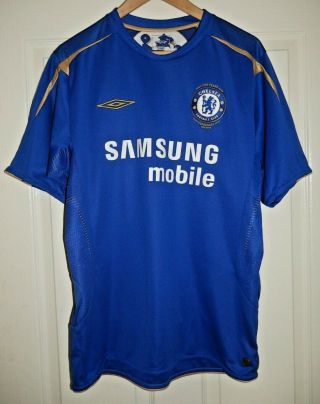 Vintage Chelsea Centenary Home Football Shirt 2005 - 06 Mens Large Rare Umbro F550