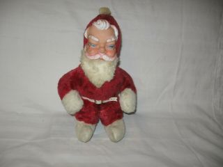 15 Inc Vintage Musical Plush Santa Claus Doll - Christmas - Rushton Company? - My Toy?