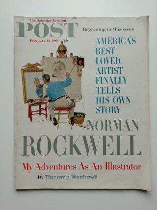 Rare The Saturday Evening Post February 13 1960 Norman Rockwell Article