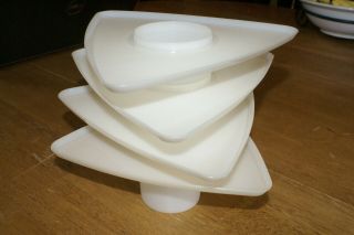 Extremely Rare Tupperware 734 - 1 And 734 - 2 Snack Cocktail Tray