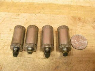 Matched Set 4 Small Antique Brass Engine / Electric Motor Oiler Oil Grease Cup