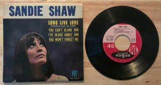 Rare French Ep Sandie Shaw Long Live Love