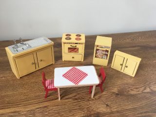 Vintage Doll House Furniture Kitchen Set
