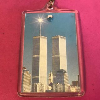 Rare Vintage World Trade Center,  Wtc York,  Twin Towers Keyring Chain 9/11