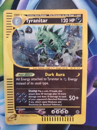 Pokemon: Tyranitar 29/165 Holo Rare Card Expedition