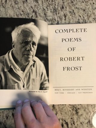 1965 Antique Poetry Book " Complete Poems Of Robert Frost "