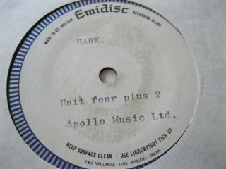 Unit Four Plus Two Hark Rare Pre Demo Test Press 7in Decca 1965 Mod Beat