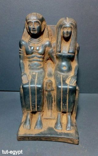 Rare Ancient Egyptian Antique Isis And Osiris (1221 - 1120 Bc)