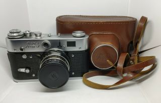 Rare Number Fed - 3 Olympic Vintage Ussr Rangefinder Film Camera.  Industar 61.