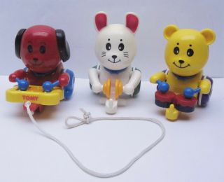 Rare Vintage Tomy Baby Einstein Musical Animal Pull Toy Parade/band