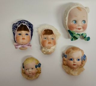 Vintage Handmade Snowbaby/ Other Pins For Doll Shows