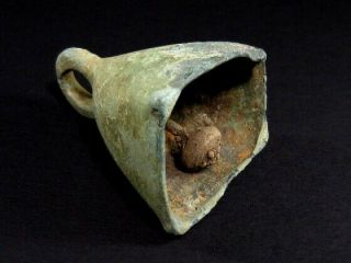 Attractive Roman Period Bronze Bell In As Found Top,