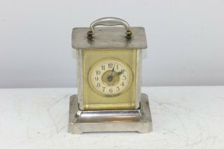 Rare Antique German Black Forest Badische Key Wind Musical Alarm Carriage Clock