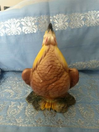 Ceramic Crowing 1980 ' s Rooster Figurine 7 
