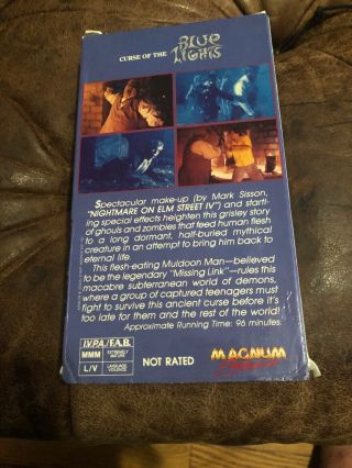 Curse Of The Blue Lights VHS Magnum Entertainment Video Rare Sci Fi Horror 3