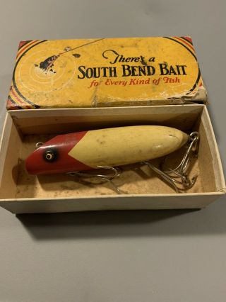 Vintage South Bend Bass - Oreno 973 Rh Fishing Lure W/ Box
