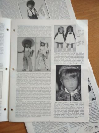 Vintage 1996 Friends of Sasha Newsletters with doll articles and crafts 3