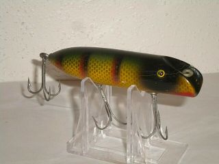 Vintage Shur Strike Bass Oreno Type Fishing Lure - - Perch Scale Color