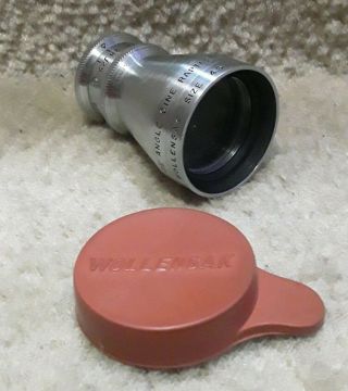 Vintage Wollensak 9mm F/2.  5 Wide Angle Cine Raptar Lens Revere 8mm Rare