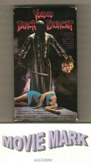 Voodoo Black Exorcist 1974 (dura Vision) Rare Mummy Gore Vhs Bonus " Carrie " 1976