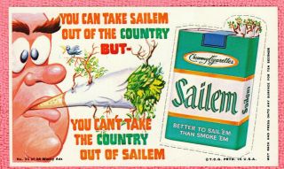 1969 Wacky Package Ads 31 Sailem - Vintage,  Rare - 50 Years Old Short Perf