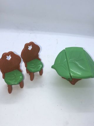 Vtg Strawberry Shortcake Berry Happy Home Furniture Kitchen Table Chairs Set