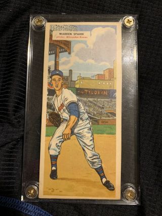 1955 Topps Doubleheaders Unperforated Warren Spahn Milwaukee Braves Rare
