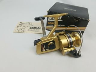 Vintage 70 ' s Zebco 6040 Skirted Spinning Reel W/ Box 3