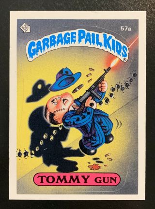 1985 Garbage Pail Kids 2nd Series Tommy Gun 57a Pack Fresh - Rare Tessie Twt